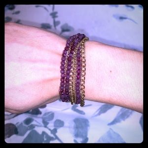 Banana Republic purple and gold bracelet